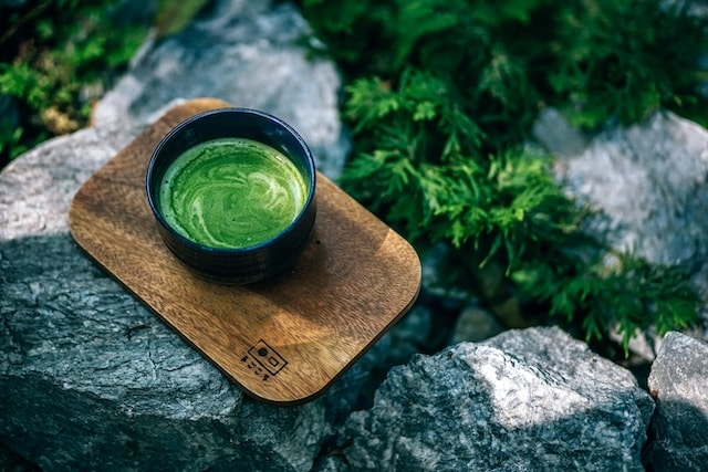 a cup of matcha green tea