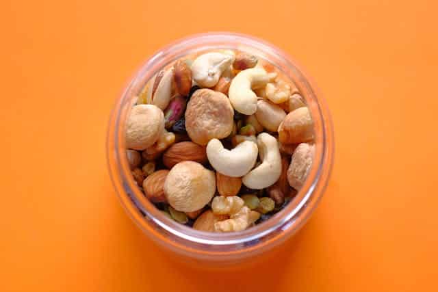 a bowl of mixed nuts