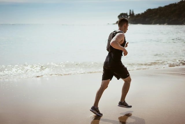 a man jogging