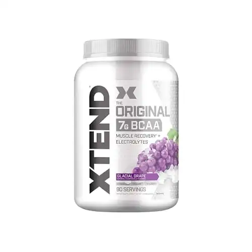 XTEND Original BCAA Powder Glacial Grape | Sugar Free Post Workout Muscle Recovery Drink with Amino Acids | 7g BCAAs for Men & Women | 90 Servings