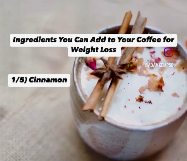 an image of cinnamon in an article on the top 5 ingredients you add to coffee to lose weight