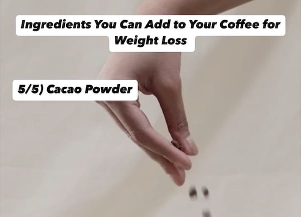 An image of cacao in an article on the top 5 ingredients you add to your coffee to lose weight