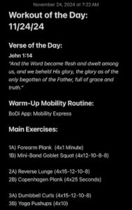 11-24-2024 Workout of the Day