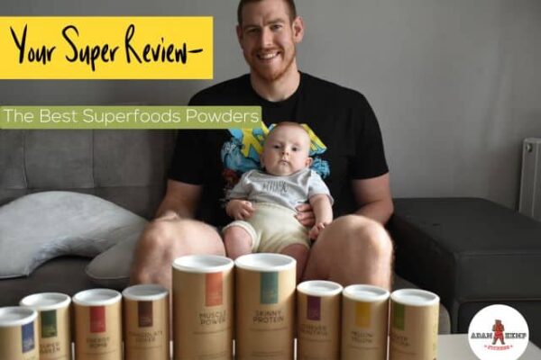 adam kemp sitting with your super superfood powders